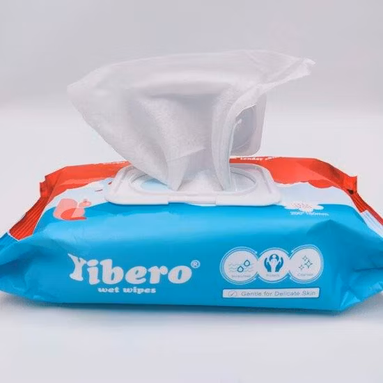 Lingettes humides pour bébé Chine Spunlace jetables Pure Pack unique 80PCS