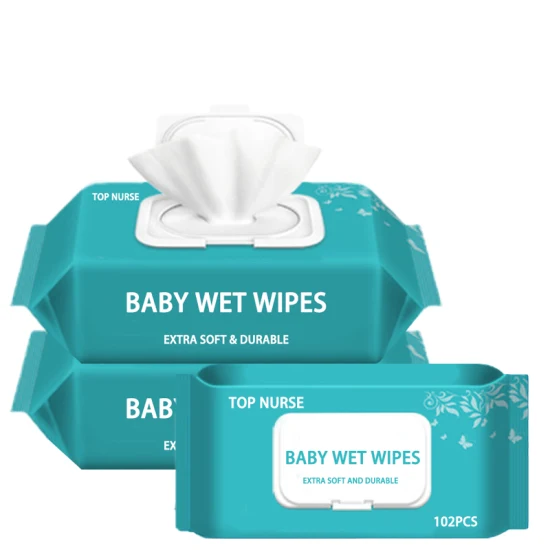 Hot Sales OEM usine bébé nettoyage du visage lingette humide Waterwipes
