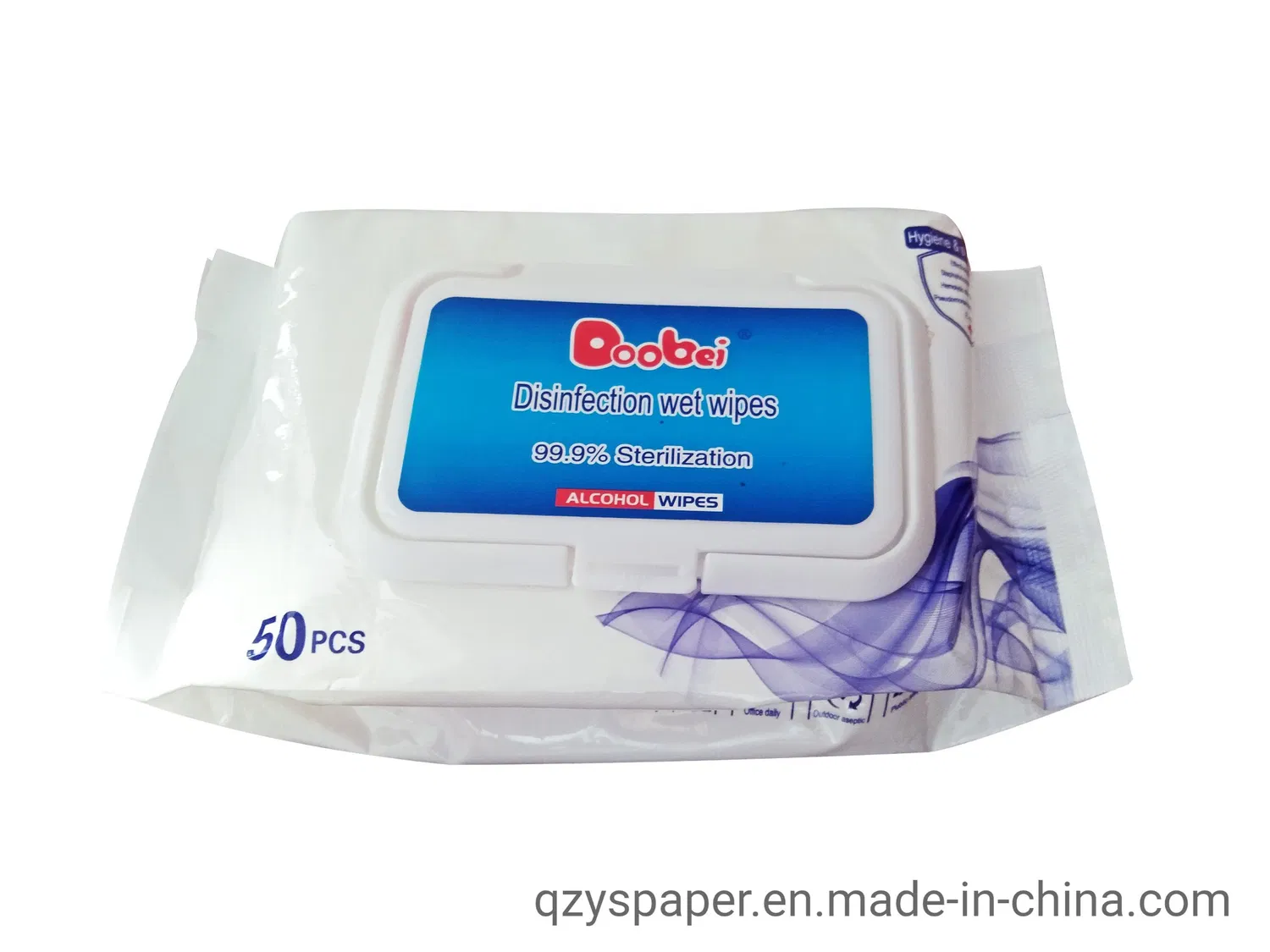 Lingettes humides à l'alcool de nettoyage de protection personnelle domestique en gros